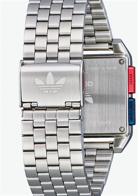 adidas herren-armbanduhr z01-2924-00|Adidas Herren Digital Uhr mit Edelstahl Armband Z01.